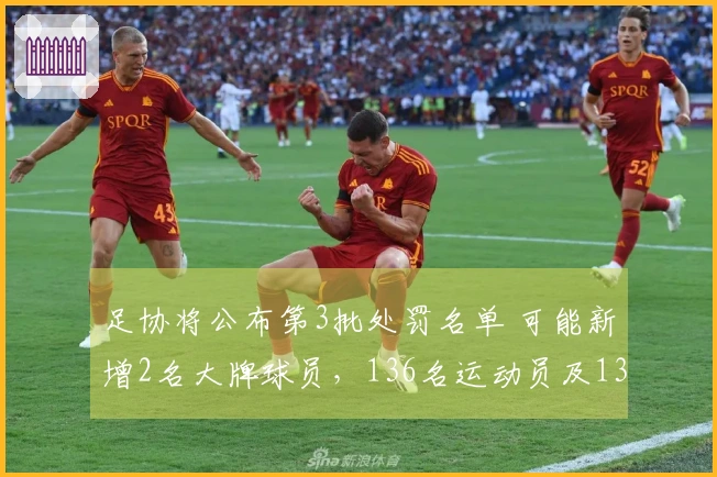 足协将公布第3批处罚名单 可能新增2名大牌球员，136名运动员及13支球队已被惩处